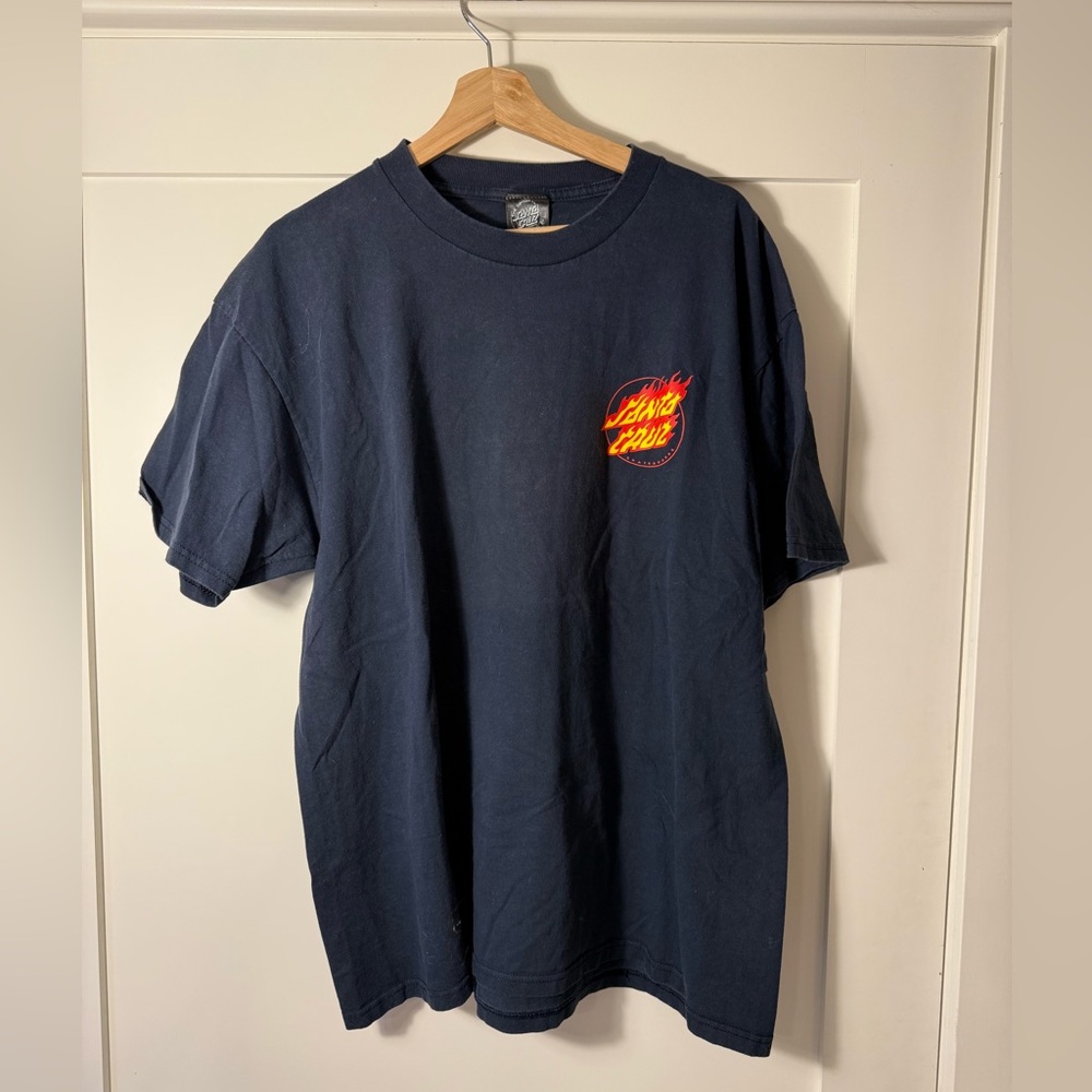 Santa Cruz Skateboards Black Tee with Vibrant Logo
